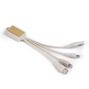 Eco friendly wheat straw multi charging cable promotional gift