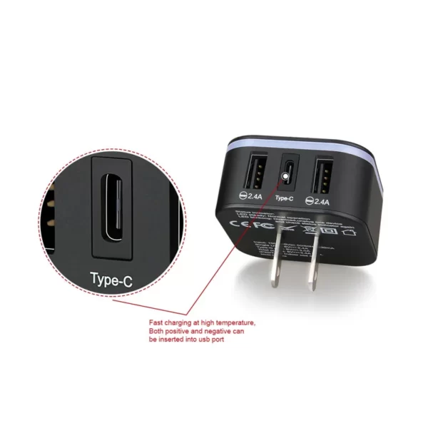 Type C travel adapter all in one design