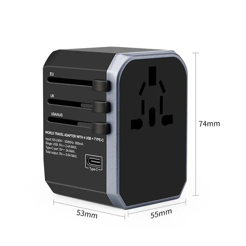 luminous brand logo in one travel adapter plug