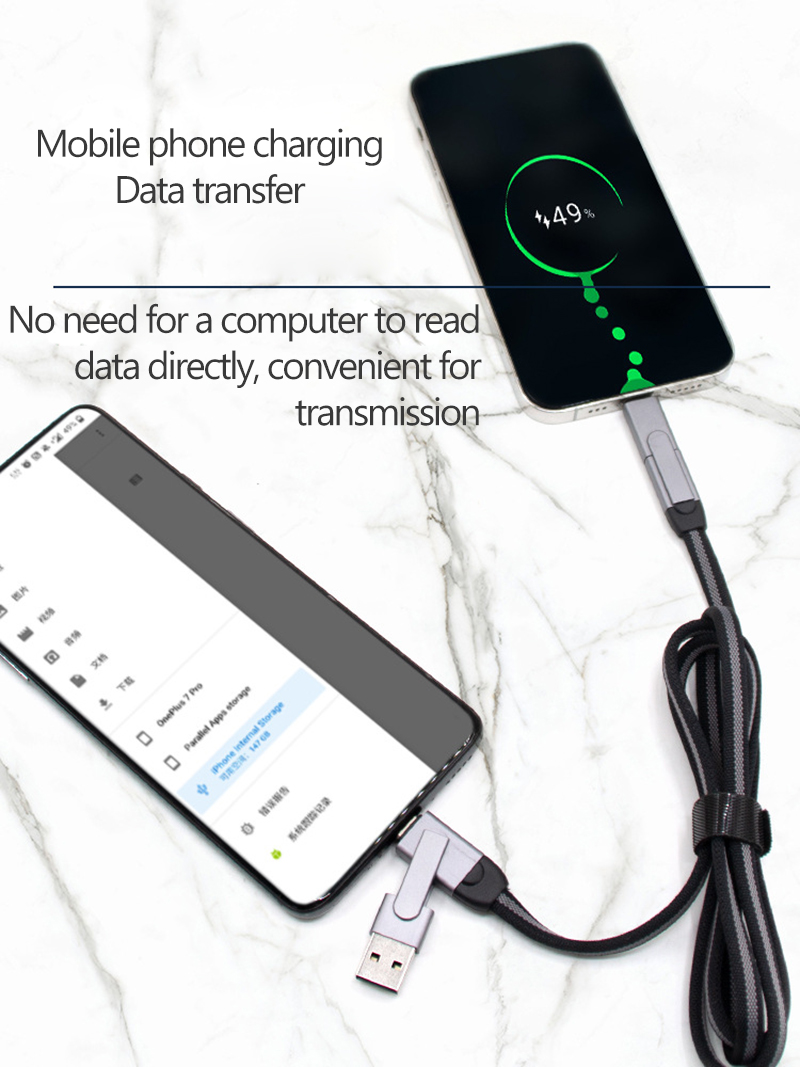 portable fabric PD USB cable